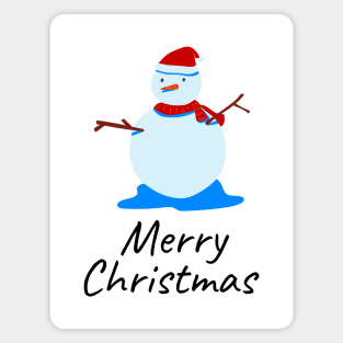 Marry Christmas Snowman Magnet